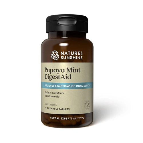 Natures Sunshine Chewable Papaya Mint